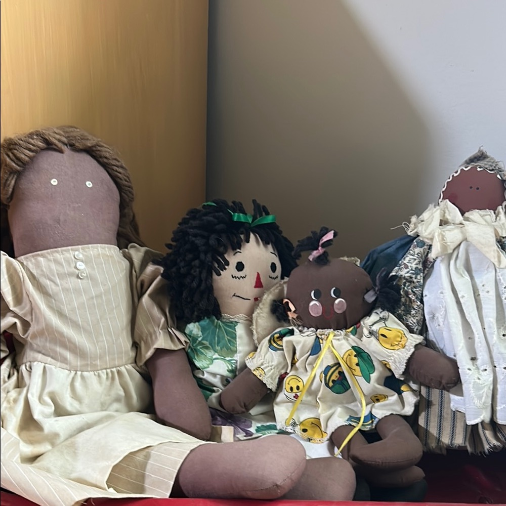 Handmade Cloth Dolls Set